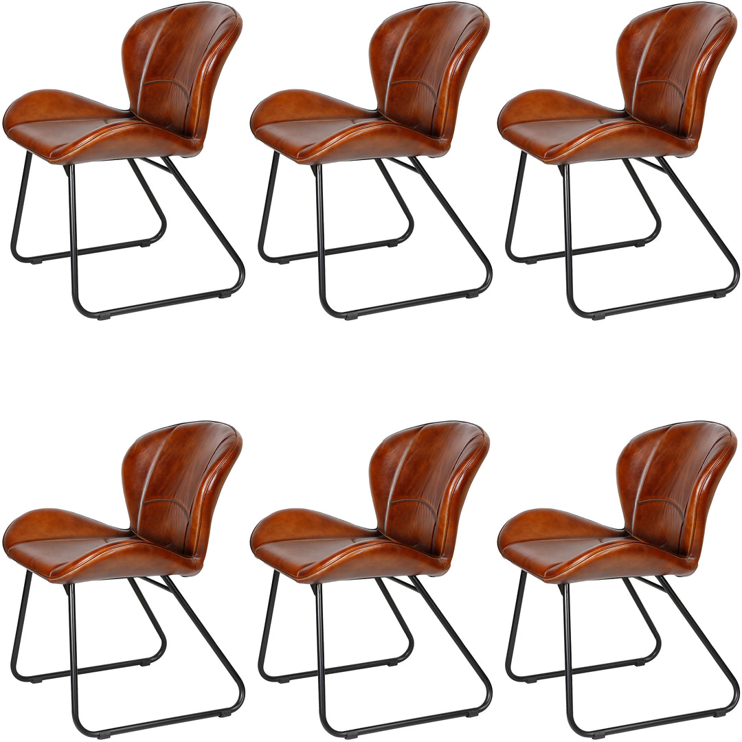 Leather chair, red-brown