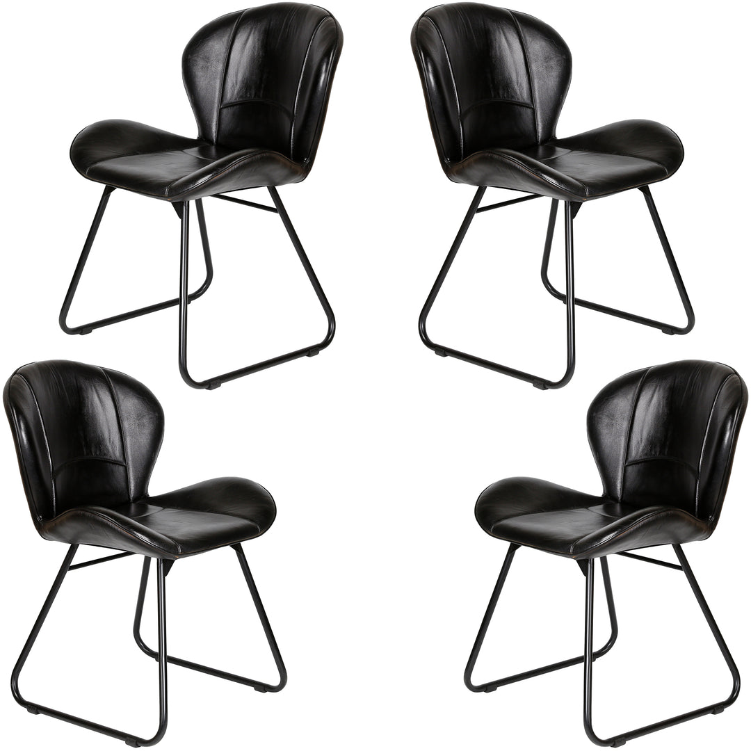 Leather chair, black