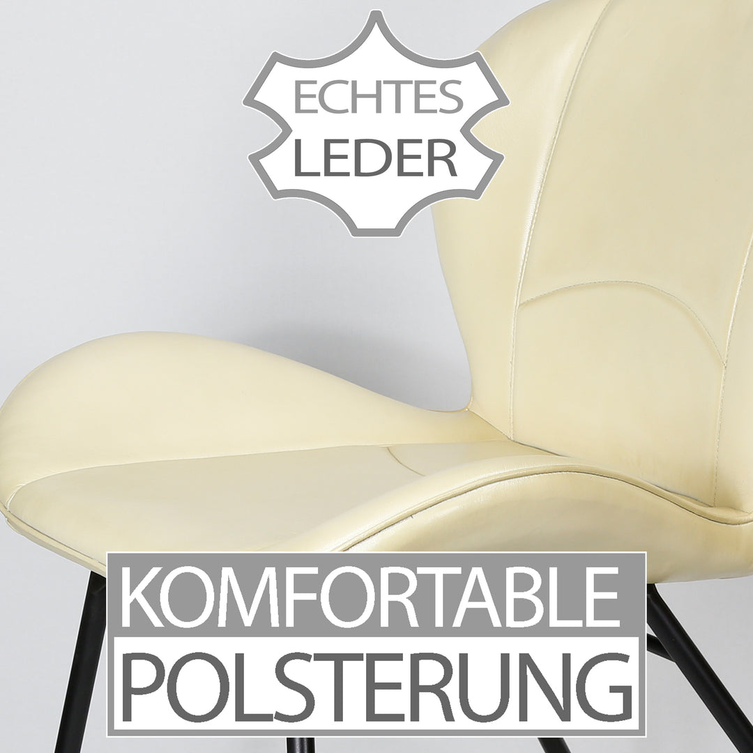 Beige leather chair