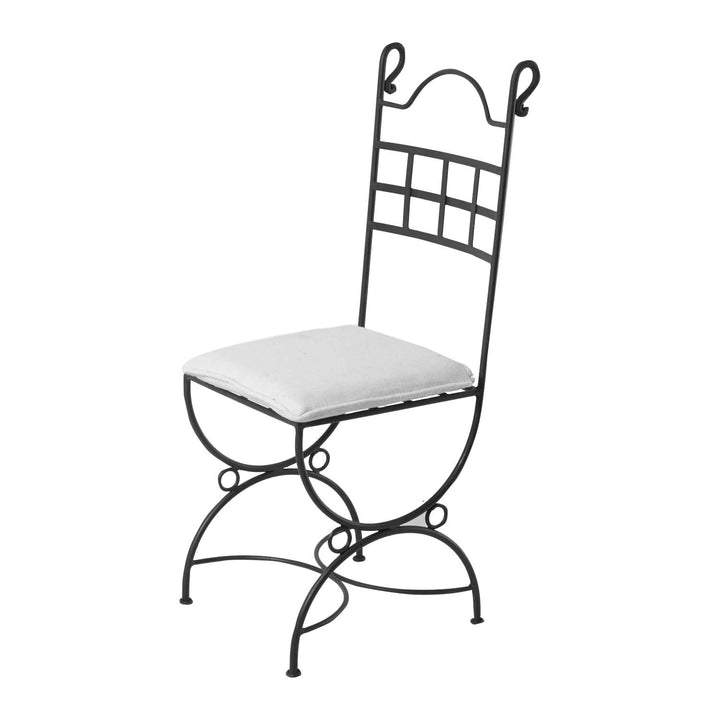 Wrought iron chair Nabil