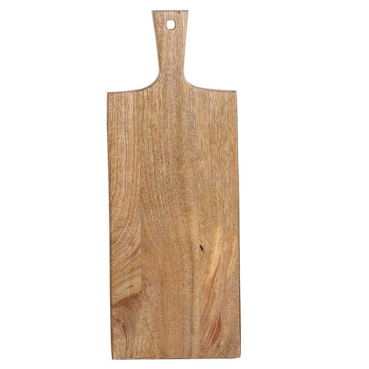 Wooden serving board, 52 cm long with handle