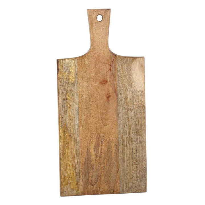Wooden serving board, 40 cm long with handle