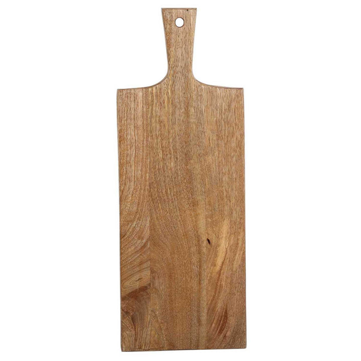 Wooden serving board, 65 cm long with handle