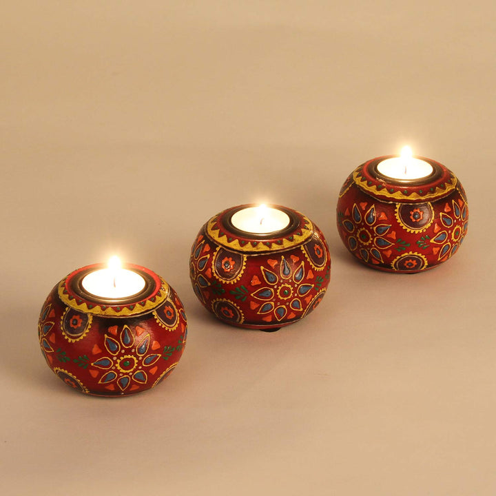 Anandra tea light holder, set of 3