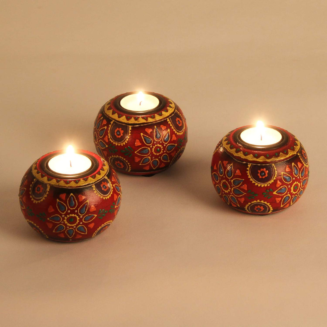 Anandra tea light holder, set of 3