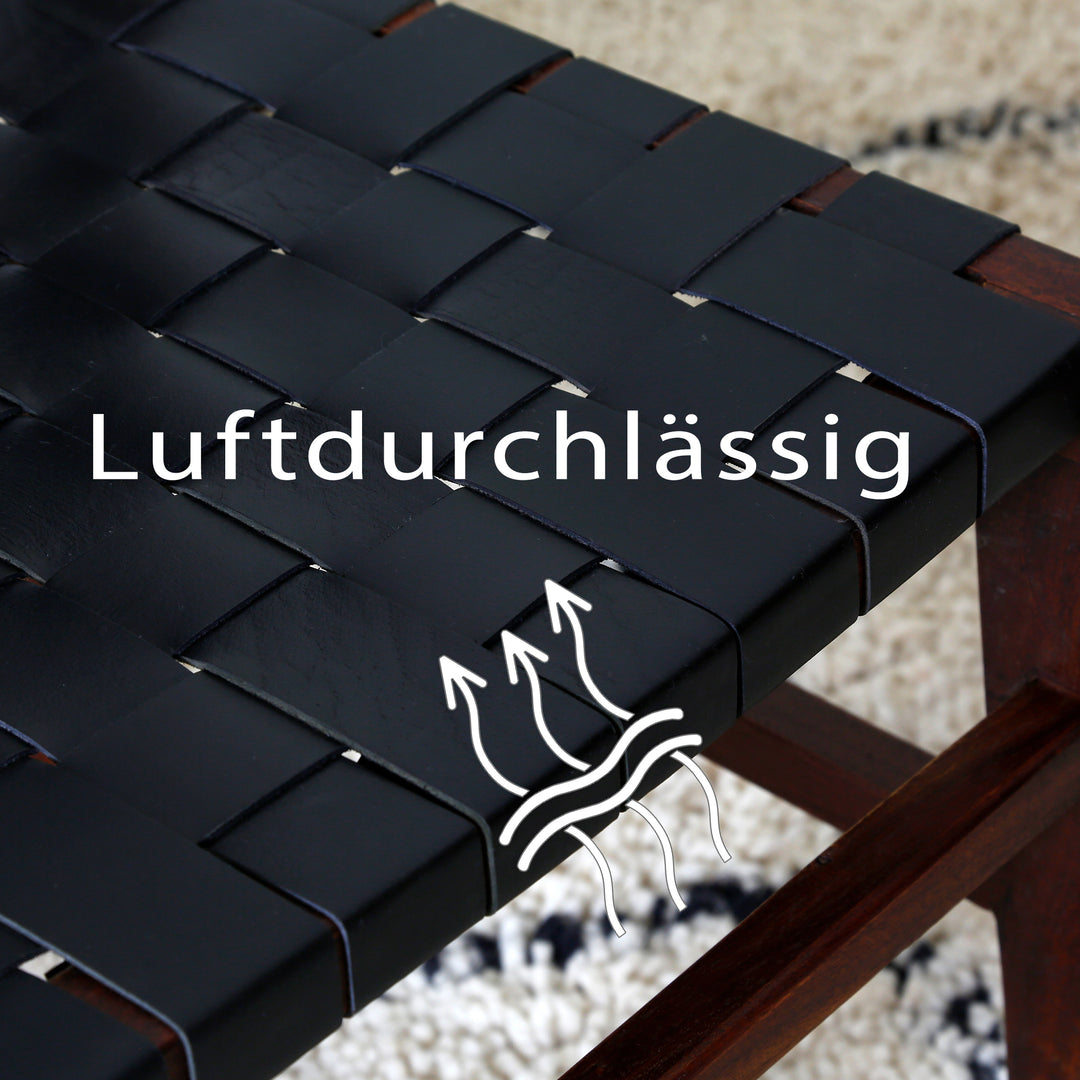 Dining chair Leather chair Black