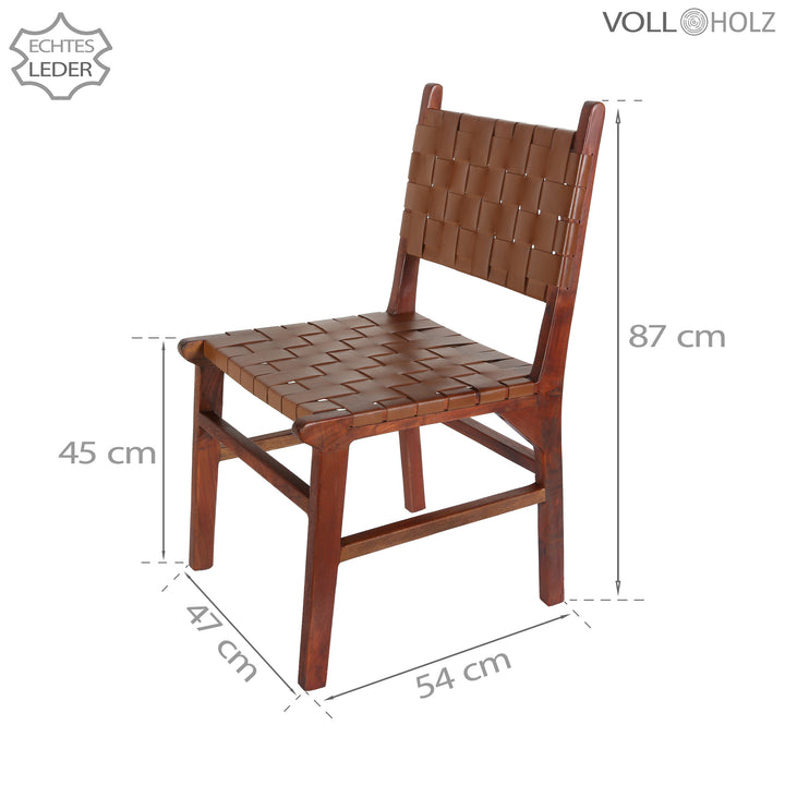Dining chair Leather chair Brown