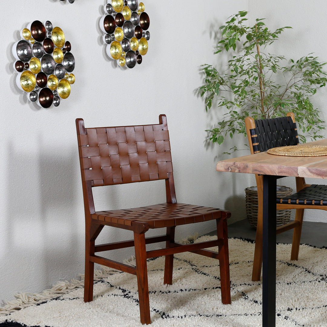 Dining chair Leather chair Brown