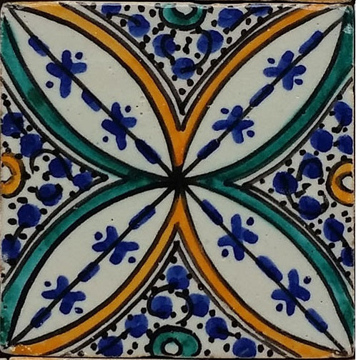 Hand-painted tile Saba