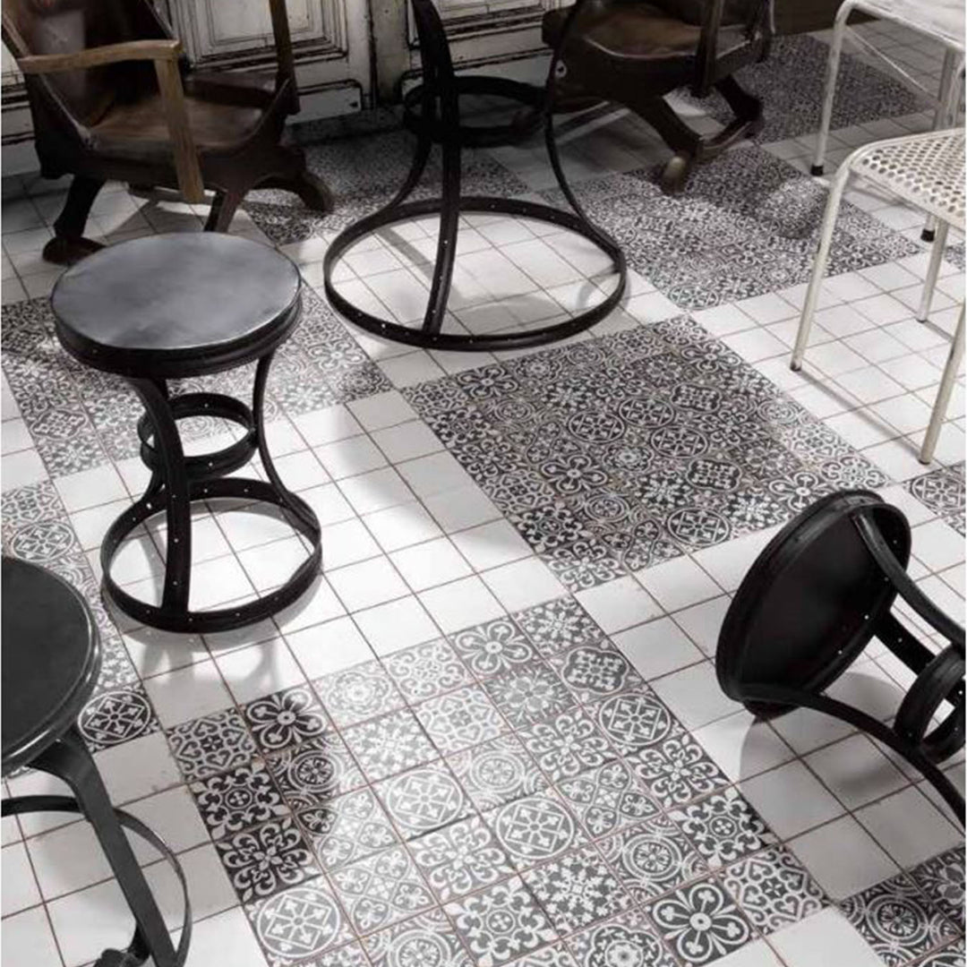 Moroccan tiles Rahel Black Patchwork