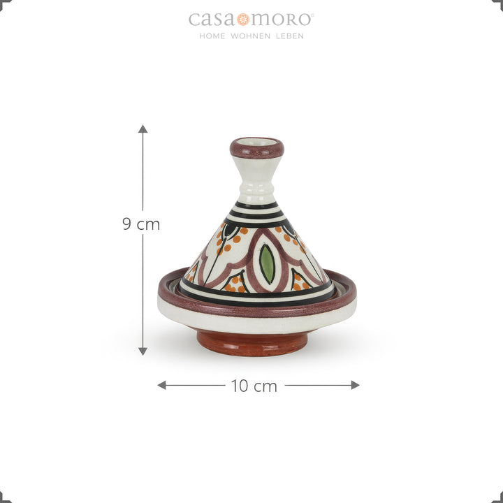 spice Tajine Made of clay, hand-painted ceramic 9 cm high and 10 cm diameter