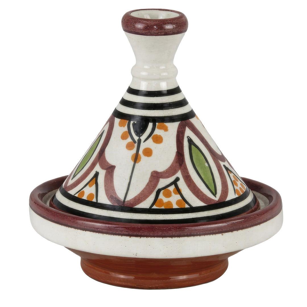 spice Tajine made of clay, hand-painted ceramic with a Moroccan pattern as a decorative spice container