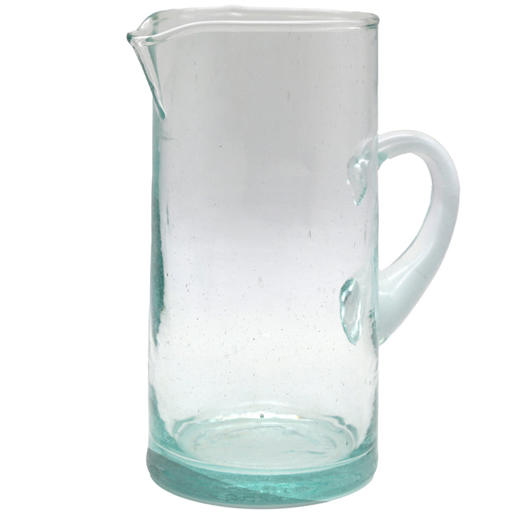 Karaffe aus transparentem Glas mit Henkel – mundgeblasen und individuell