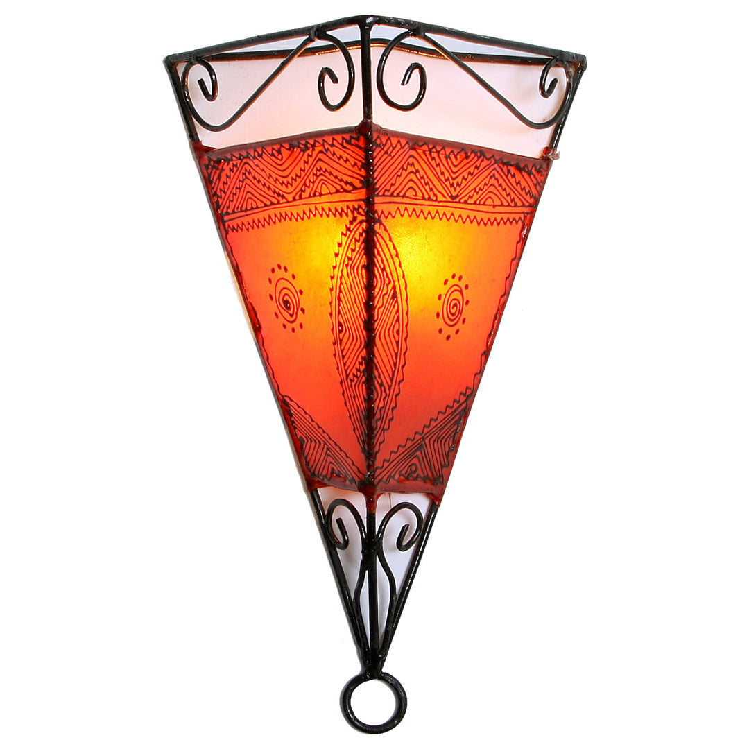 Emrah Orange leather wall lamp