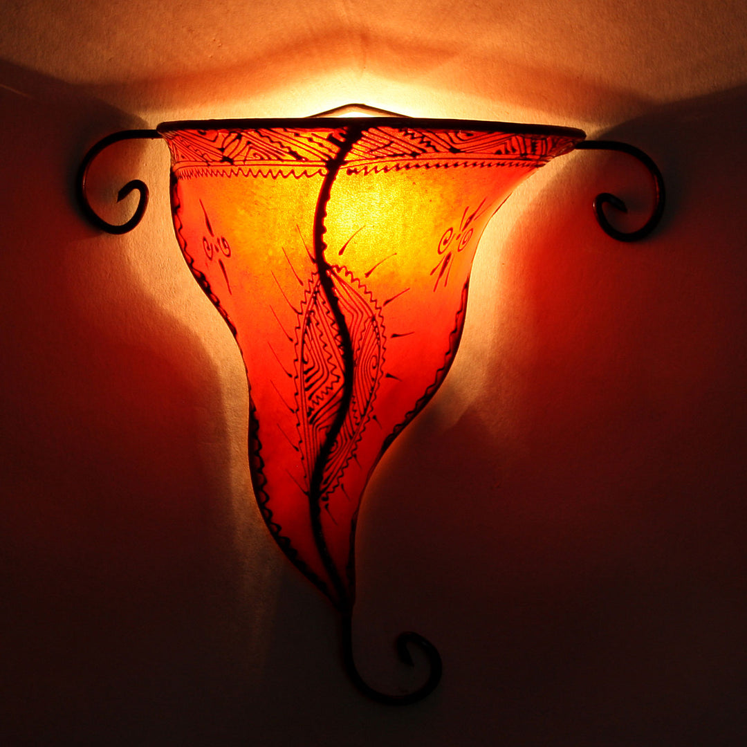 Henna wall lamp Nouna Orange