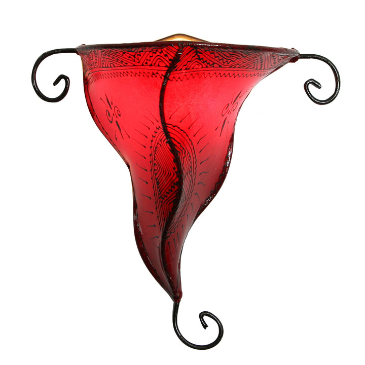 Henna wall lamp Nouna Red