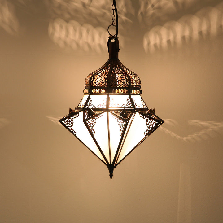 Jawhara pendant lamp, milky white