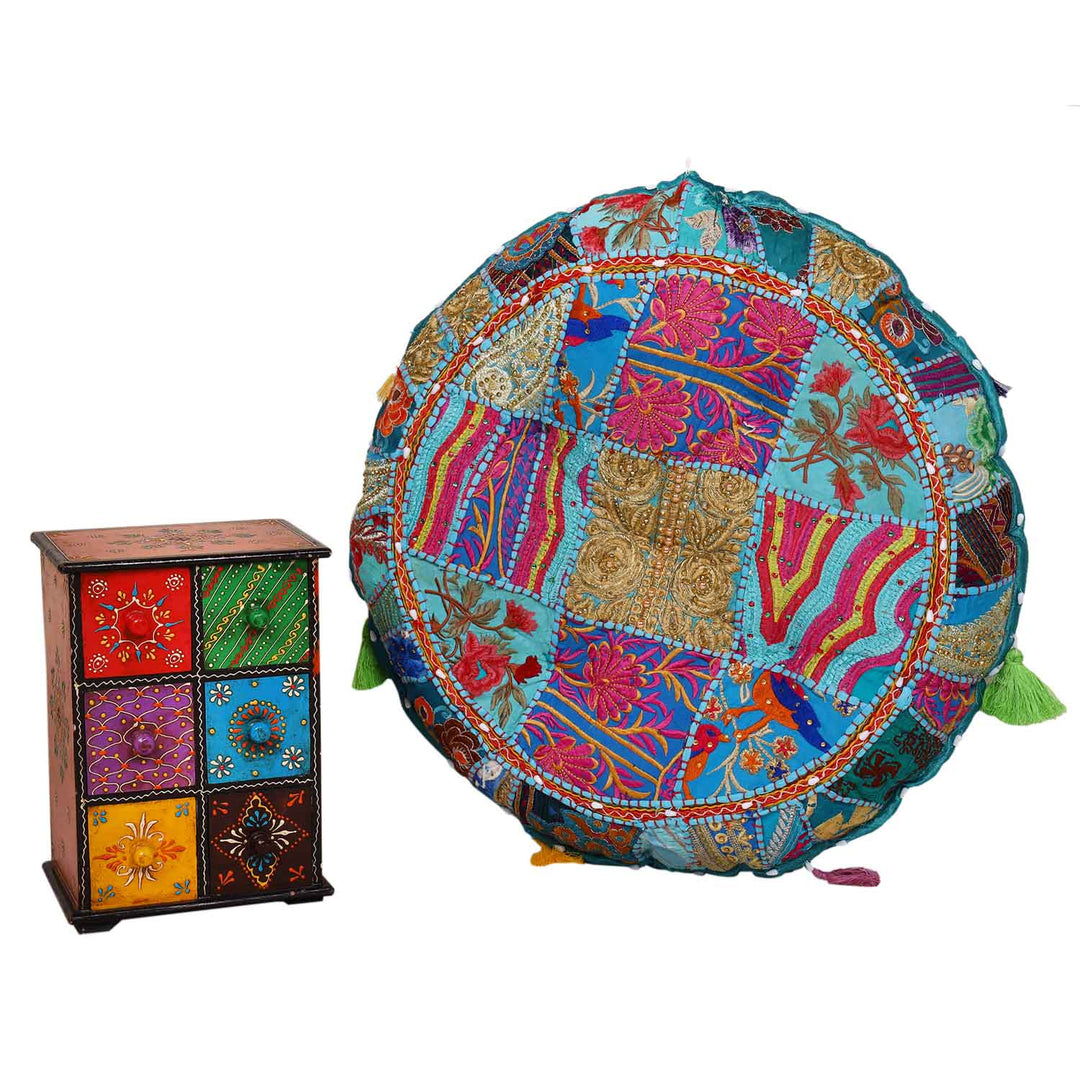 Patchwork Yoga Cushion Lali Medium