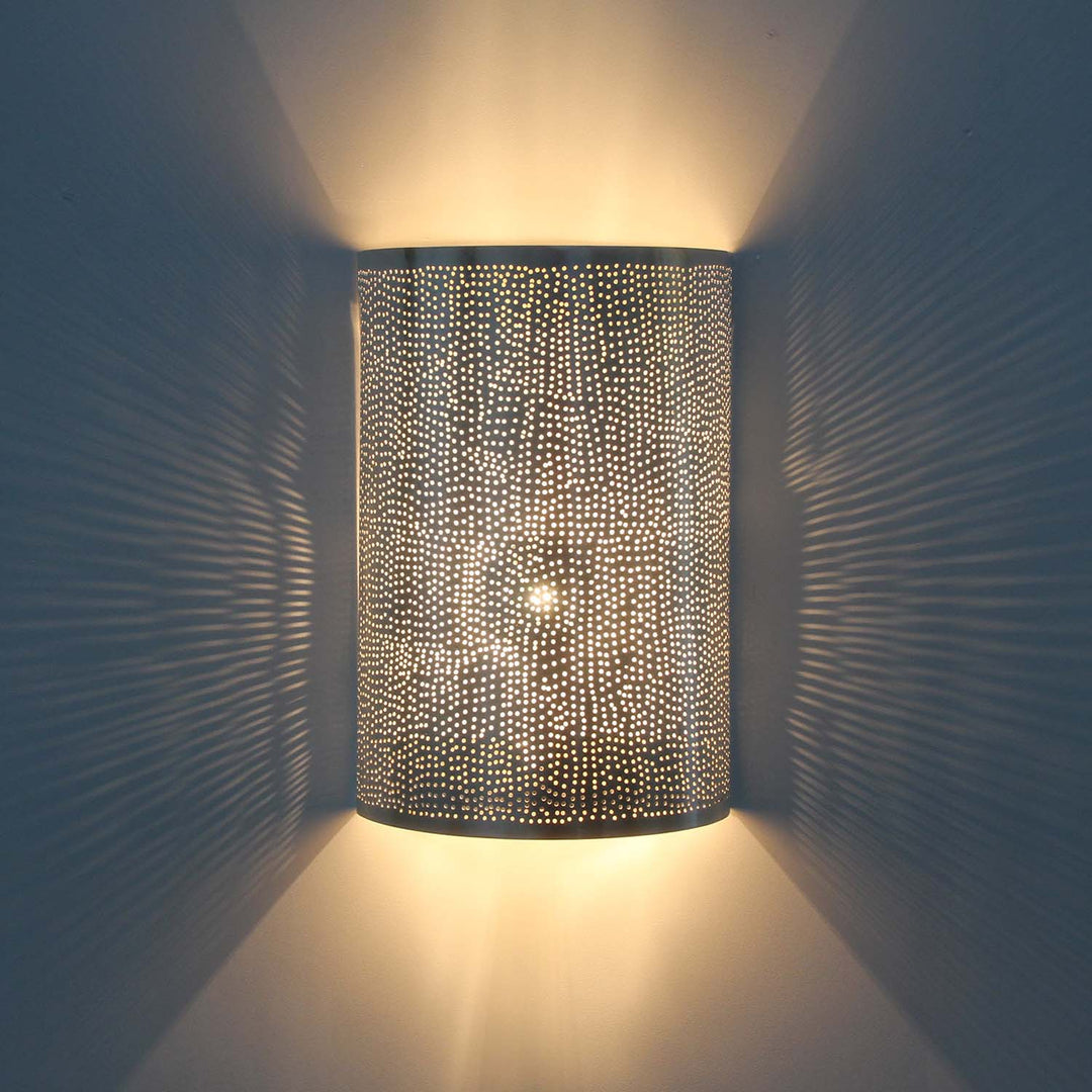 Moroccan silver wall lamp Yakut