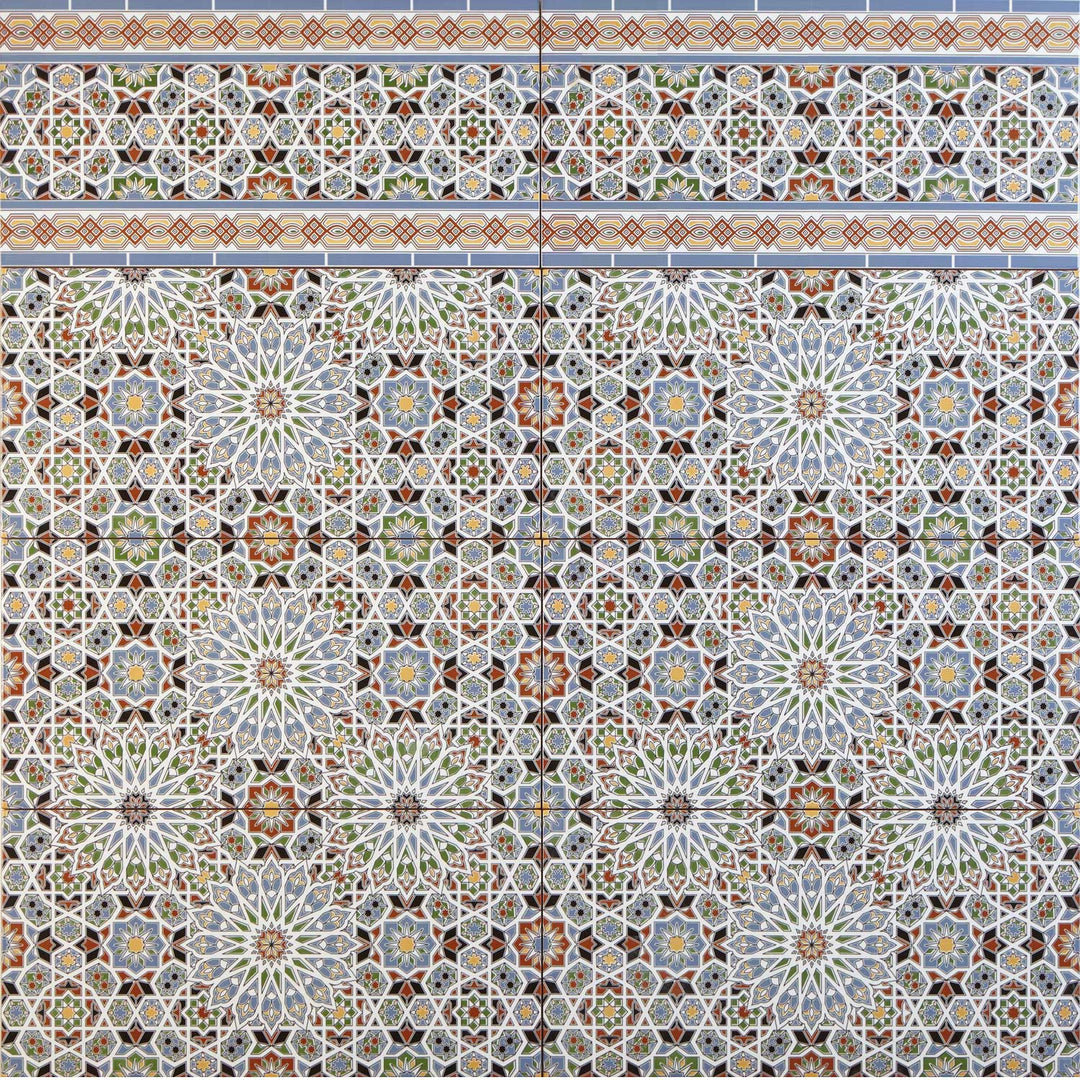 Oriental wall tile border Asni