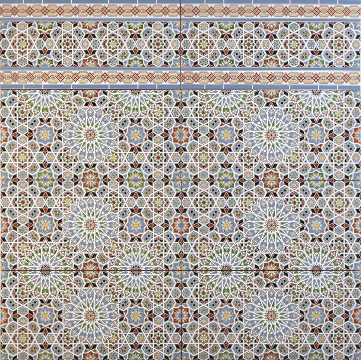 Oriental wall tile border Asni