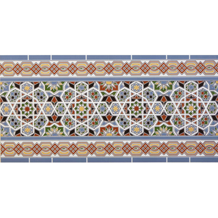 Oriental wall tile border Asni