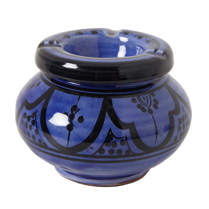 Ceramic ashtray, blue