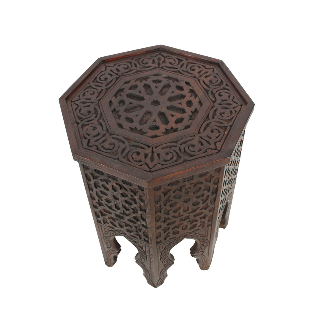 Moroccan wood side table Malik