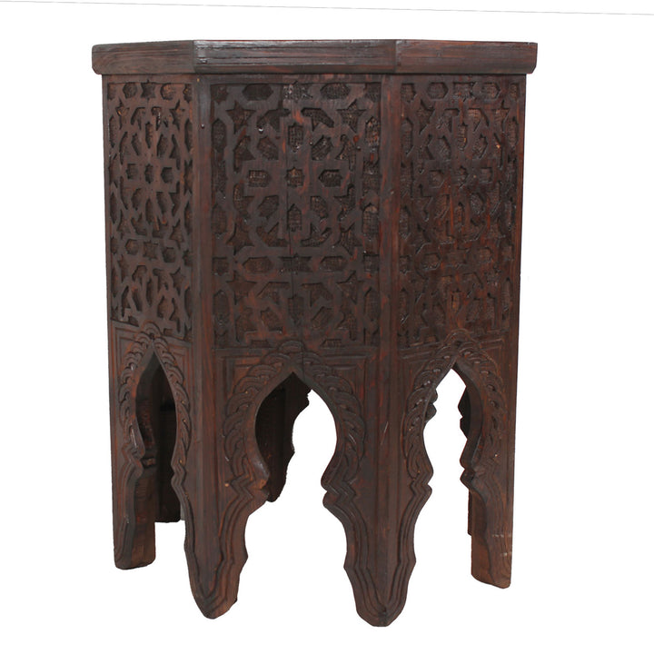 Moroccan wood side table Malik