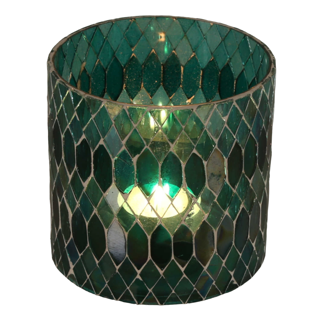 Moroccan mosaic lantern Rayan Green