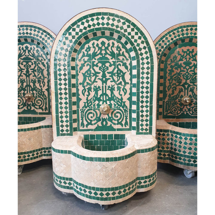Morocco Mosaic Fountain Asfor Green
