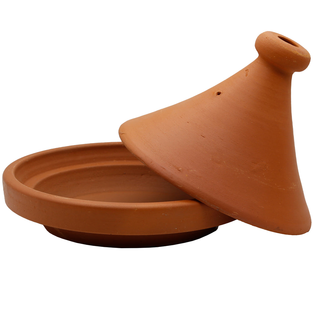 Tajine from Morocco 25 cm with removed lid, unglazed and natural