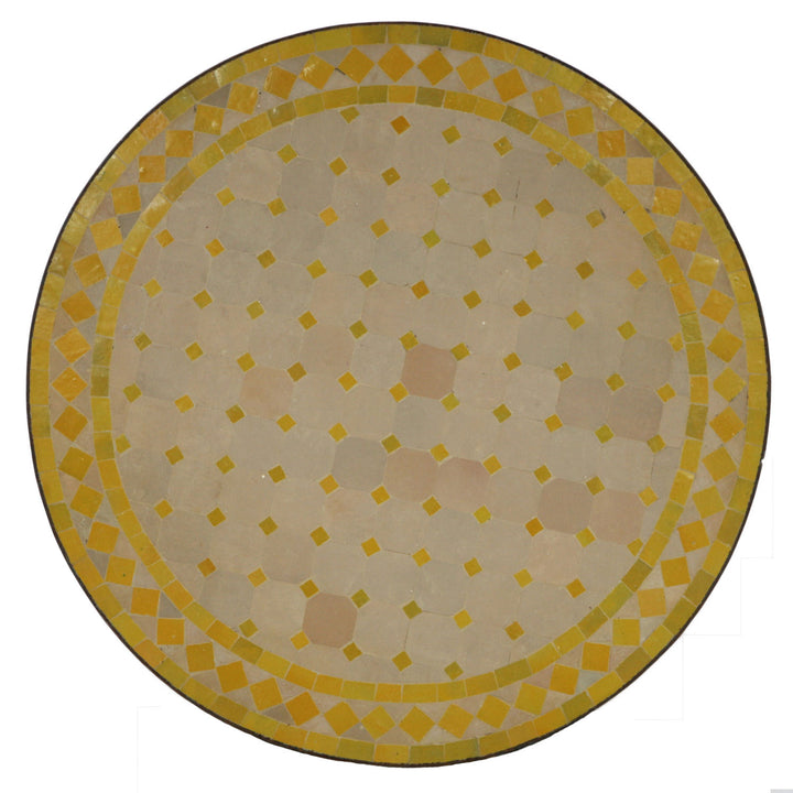 Mosaic table D100 Yellow/Rhombus