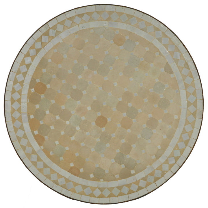 Mosaic table D90 White/Rhombus