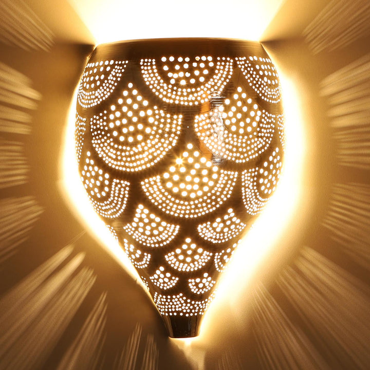 Moroccan silver wall lamp Nadim