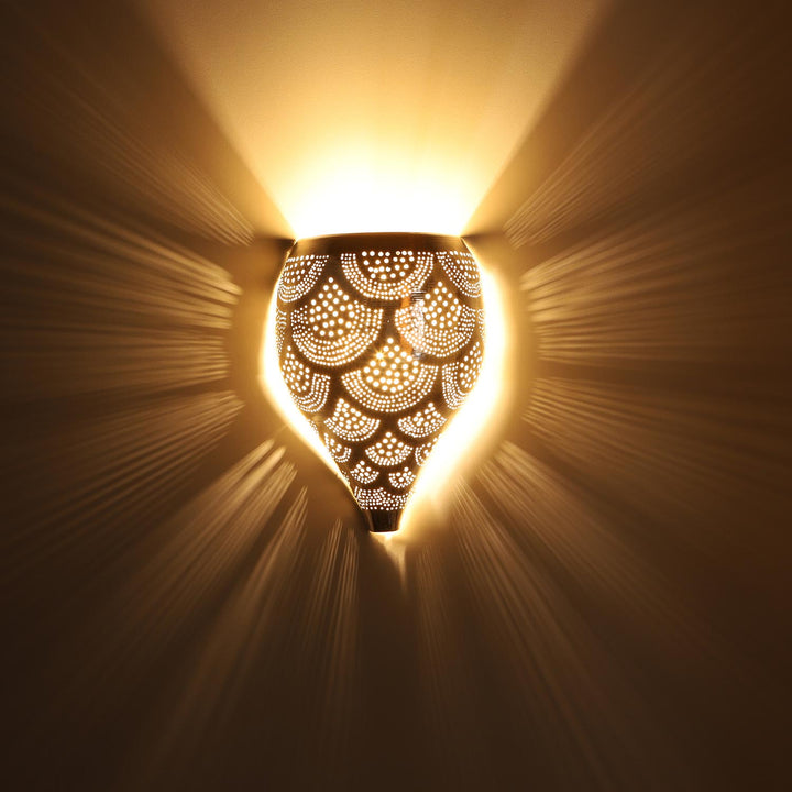 Moroccan silver wall lamp Nadim