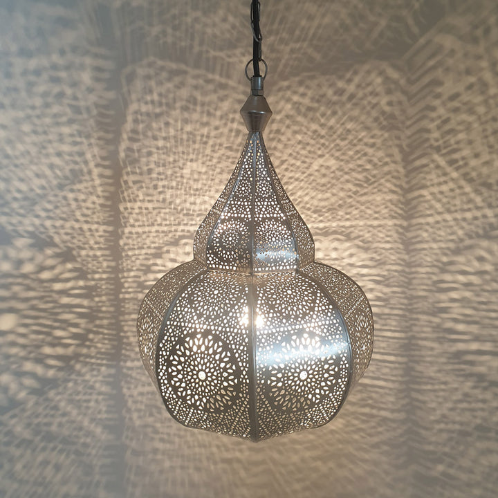 Oriental lamp Layoune silver