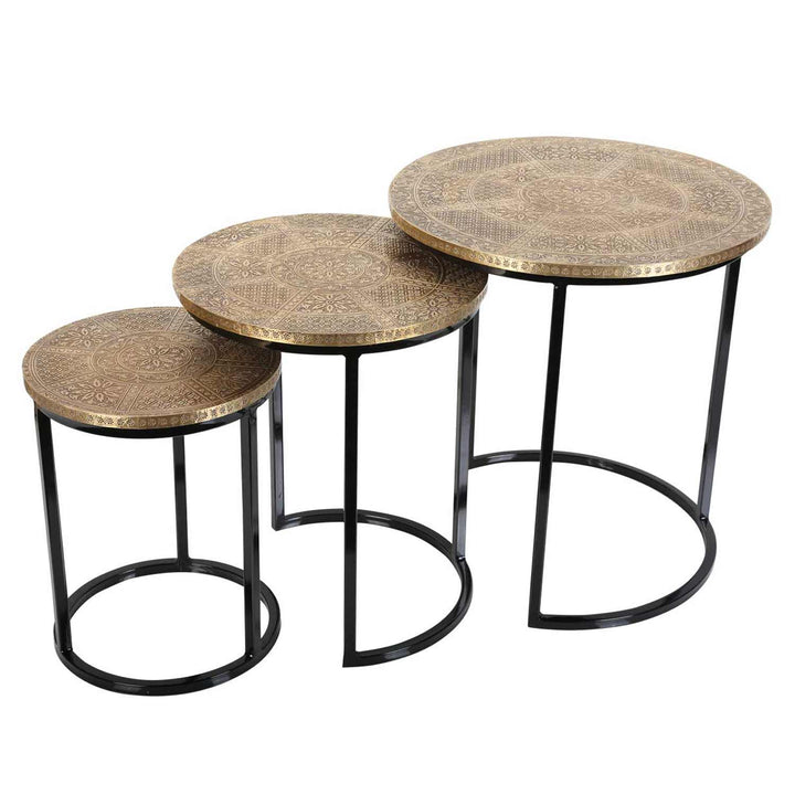 Oriental nesting table Hanane, set of 3