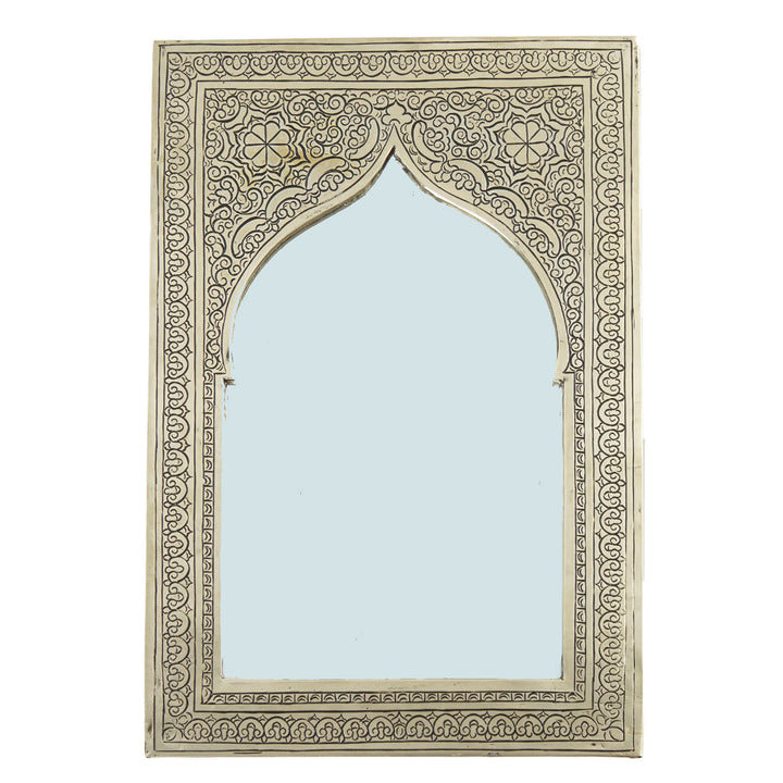 Brass mirror Safiya Silver Medium