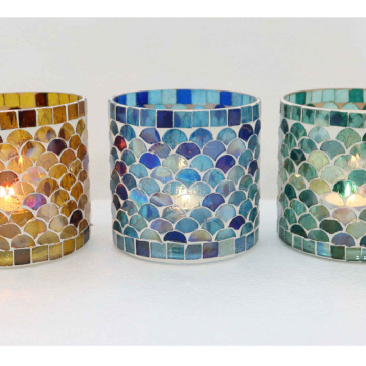 Oriental mosaic lantern Athens M set of 5