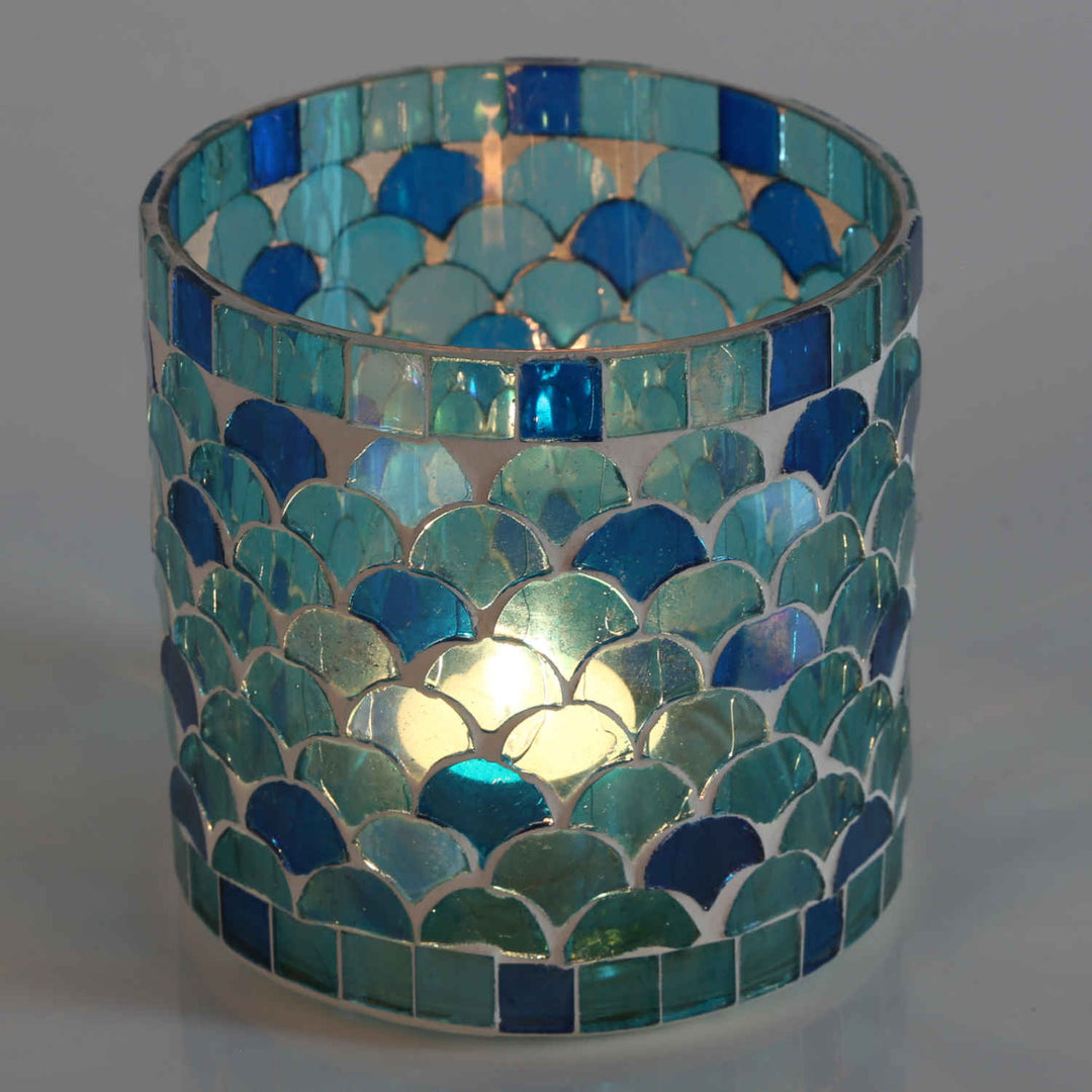 Oriental mosaic lantern Athens Light blue