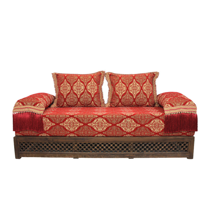Oriental sofa Salma Red 25 with frame