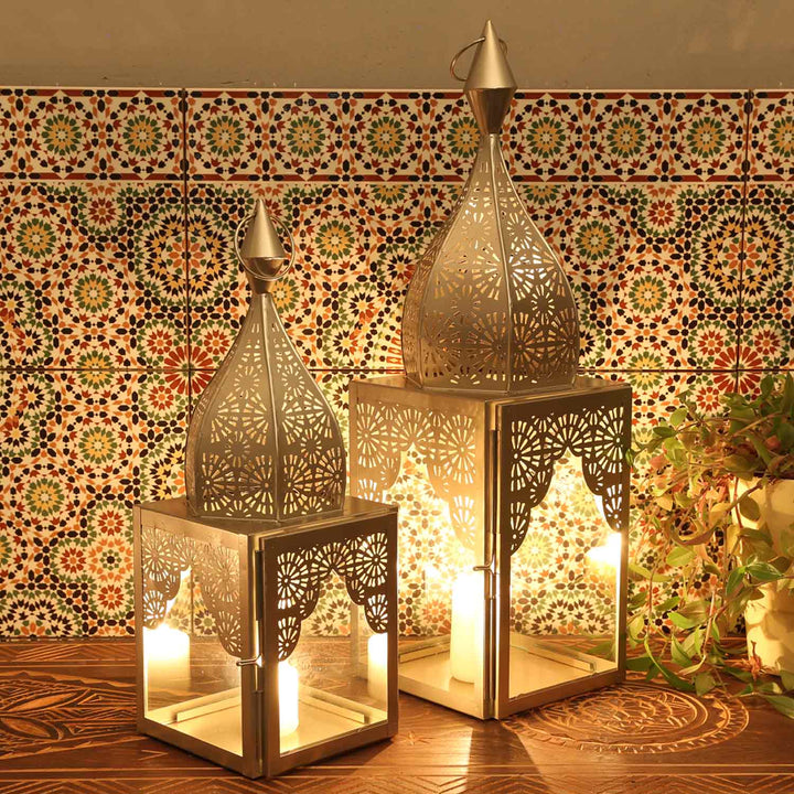 Oriental lantern Modena silver L&M