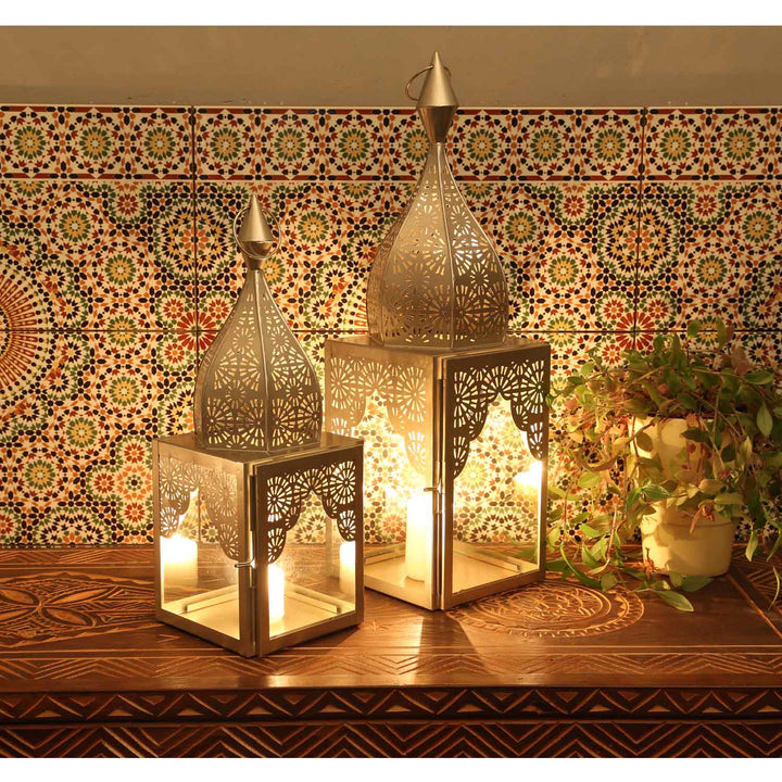 Oriental lantern Modena silver L&M