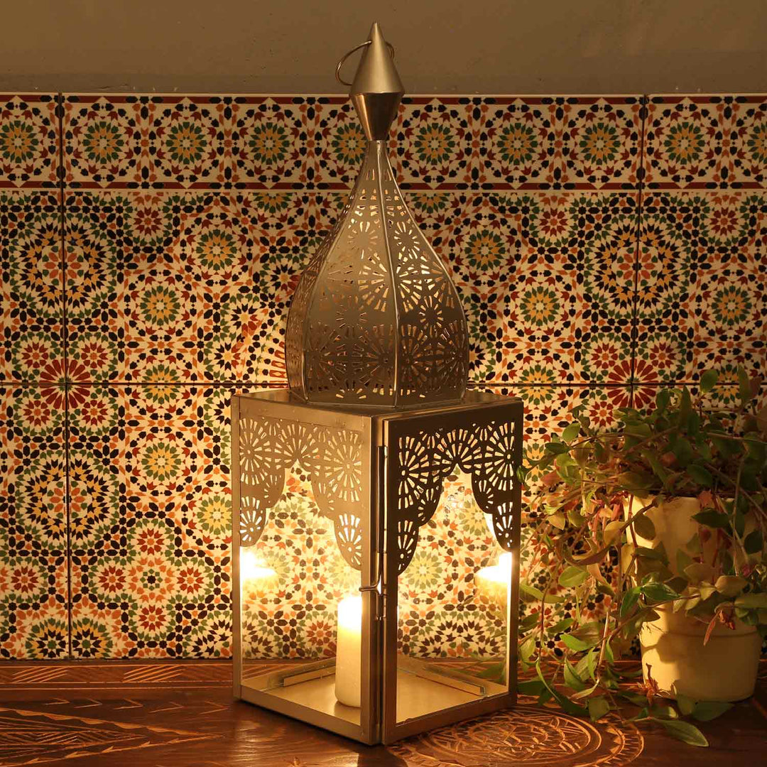 Oriental lantern Modena silver L&M