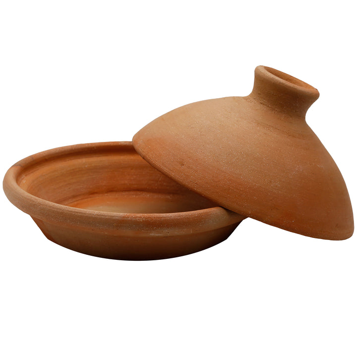 Tagine 25 cm made of clay and clay, unglazed as a Moroccan casserole 