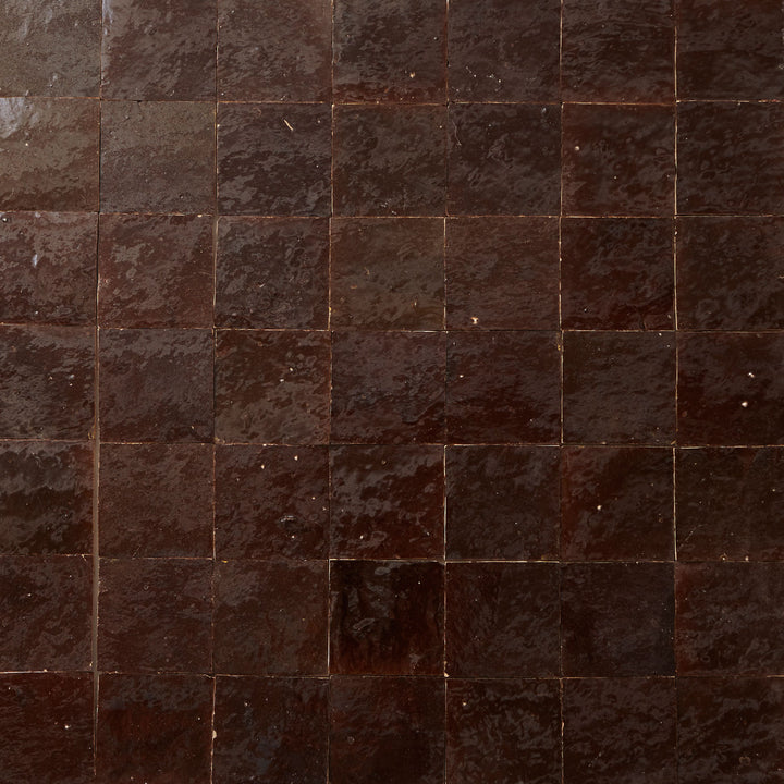 Zellige tiles brown