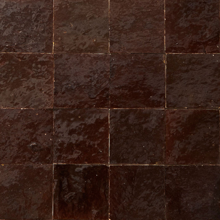 Zellige tiles brown