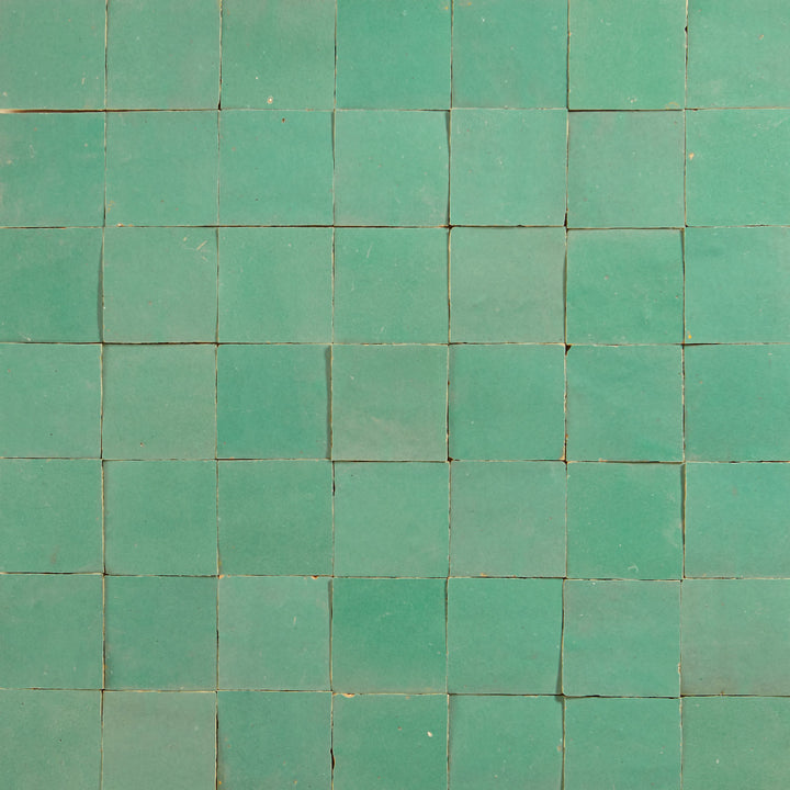 Zellige tiles, light green