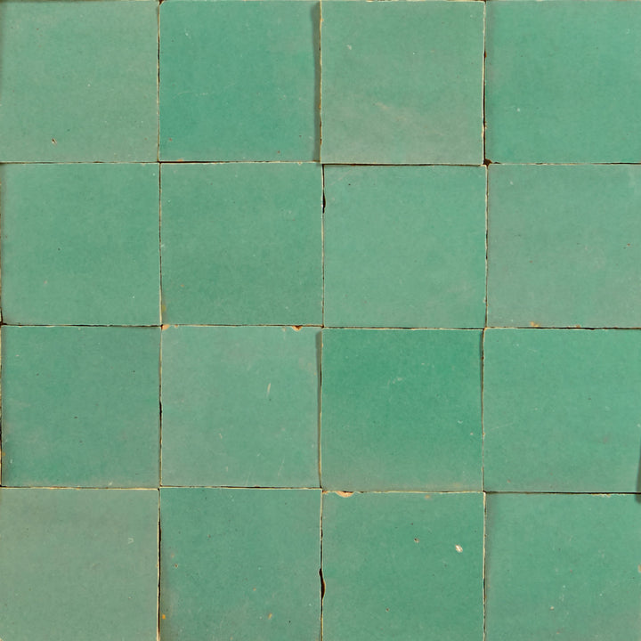Zellige tiles, light green